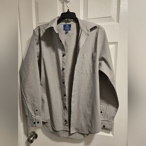 Men's George Classic Fit Light Gray Button Down Dress Shirt, S